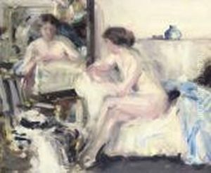 Nude - Reflections by Francis Campbell Boileau Cadell