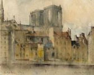 Notre Dame From The Seine Paris by Francis Campbell Boileau Cadell