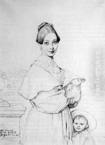 Madame Victor Baltard, born Adeline Lequeux, and her daughter, Paule
