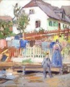 Figures By A Farmhouse (c1905-'07) by Francis Campbell Boileau Cadell