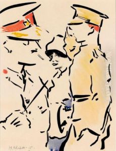 The Salute, Medical Inspection by Francis Campbell Boileau Cadell