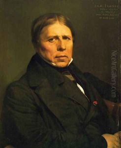Self Portrait at the Age of 78 by Jean Auguste Dominique Ingres