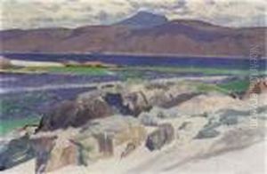 Iona Looking To Mull And Ben More by Francis Campbell Boileau Cadell