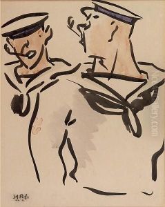Two Sailors (from 'jack And Tommy' Series) by Francis Campbell Boileau Cadell
