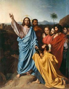 Christ Giving Peter the Keys of Paradise by Jean Auguste Dominique Ingres