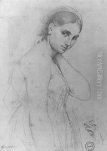 Study for Raphael and the Fornarina by Jean Auguste Dominique Ingres