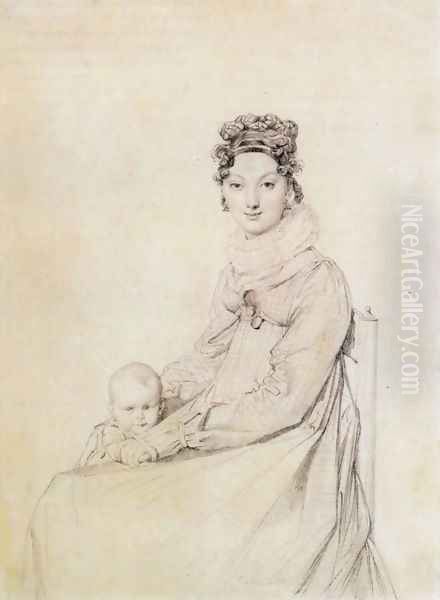 Madame Alexandre Lethiere, born Rosa Meli, and her daughter, Letizia - view 1