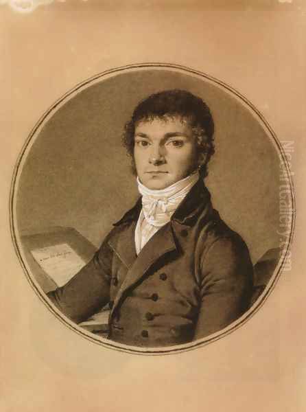 Pierre Guillaume Cazeaux, half-length, seated at a desk - view 1