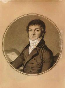 Pierre Guillaume Cazeaux, half-length, seated at a desk