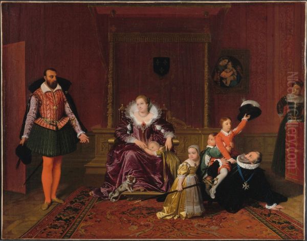 Enrique IV surprised by the Spanish ambassador while playing with his children - view 1