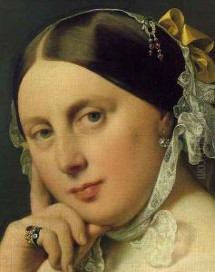 Delphine Ramel, Madame Ingres (detail 1) by Jean Auguste Dominique Ingres