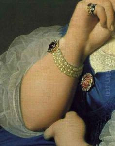 Delphine Ramel, Madame Ingres (detail 2) by Jean Auguste Dominique Ingres