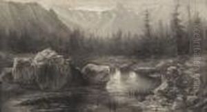 Souvenir De La Scheidegg by Alexandre Calame