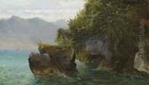 Lac Leman, Pres De Saint-gingolph by Alexandre Calame