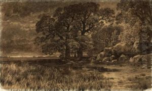 Felsige Flusslandschaft by Alexandre Calame