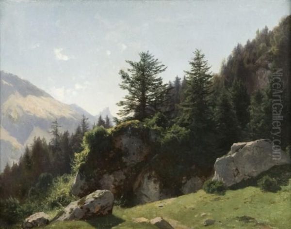 Montagnes Suisses Avec Une Vue Presumee De La Haendeck - view 1