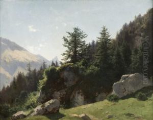 Montagnes Suisses Avec Une Vue Presumee De La Haendeck