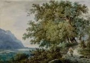 Blick Vom Rhonetal Gegen Den Genfersee