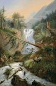 Rastenderhirte Am Wasserfall