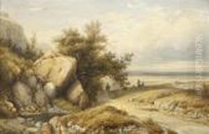 Paysage Accidente De Rochers by Alexandre Calame