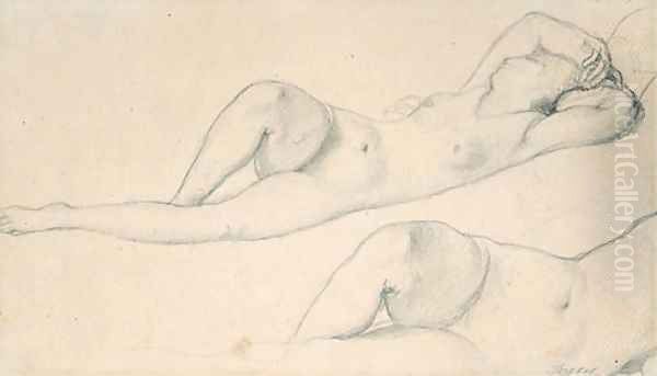 A reclining female Nude - view 1