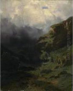 Mountain Valley by Alexandre Calame
