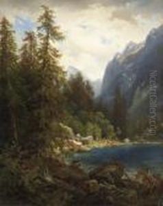 Paysage De Montagne Avec Lac
