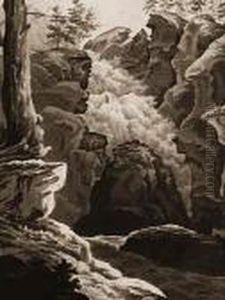 Attr. A, Chute D'eau by Alexandre Calame