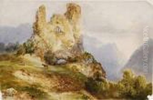 Paysage De Ruine Et Montagne - view 1