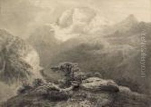Jungfraumassiv. by Alexandre Calame