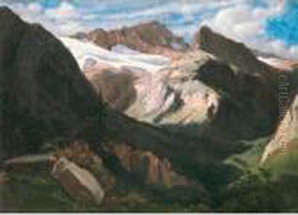 Paysage De Montagne Avec Glacier - view 1