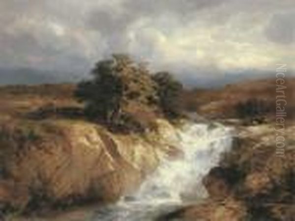 Kleiner Wasserfall In Felsiger Landschaft - view 1