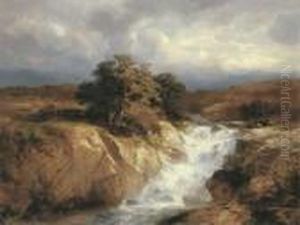 Kleiner Wasserfall In Felsiger Landschaft