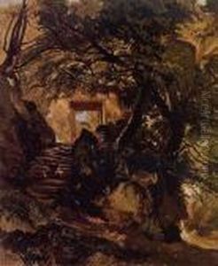 Stone Staircasze And Doorway In A Landscape