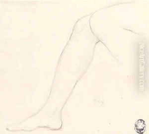 Study of a right leg with part of the left knee by Jean Auguste Dominique Ingres