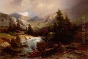 Torrent De Montagne by Alexandre Calame