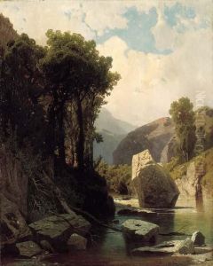 Flusslandschaft by Alexandre Calame