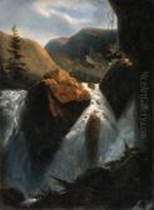 Bergbach, Um 1840 by Alexandre Calame