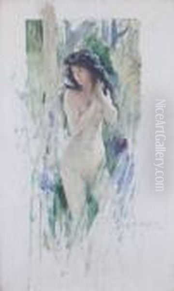 Femme Nue, La Main Dans Les Cheveux - view 1