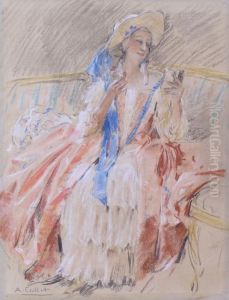 Elegante Au Carnet De Bal by Antoine Calbet