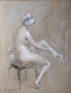 Jeune Femme Enfilant