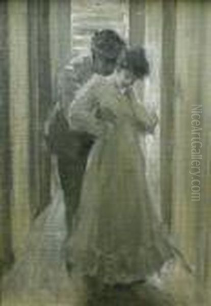 Couple Enlasse Devant Une Fenetre - view 1