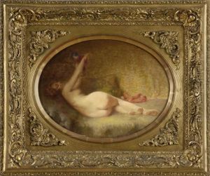 Liegender Frauenakt. by Antoine Calbet