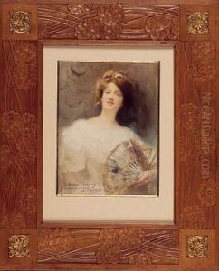 Femme A L'eventail by Antoine Calbet