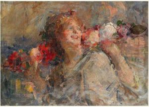 Jeune Fille Aux Fleurs by Antoine Calbet