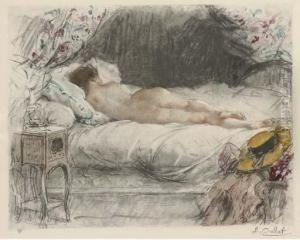 A Pair Of Sleeping Nudes by Antoine Calbet