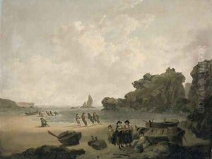 The Stack Rock by Julius Caesar Ibbetson