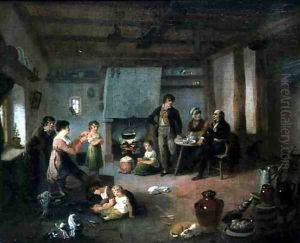 The Painters Family at Masham by Julius Caesar Ibbetson