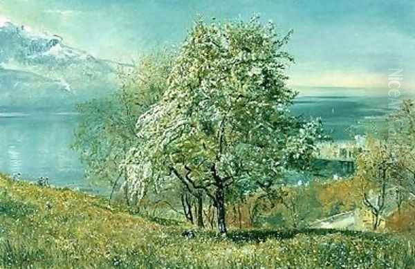 The Lake of Geneva by John William Inchbold