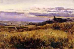 Cornfield at Sunset by John William Inchbold